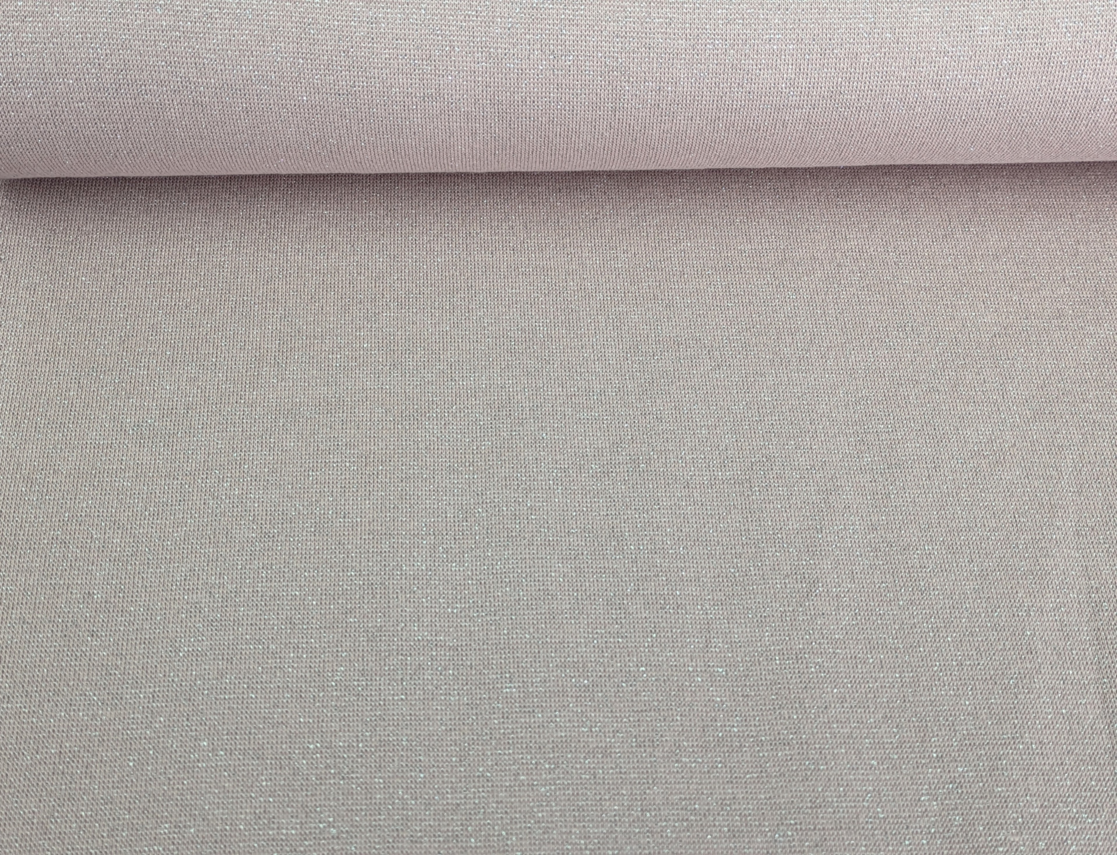 Bündchen Glitzer Alt Rosa Silber