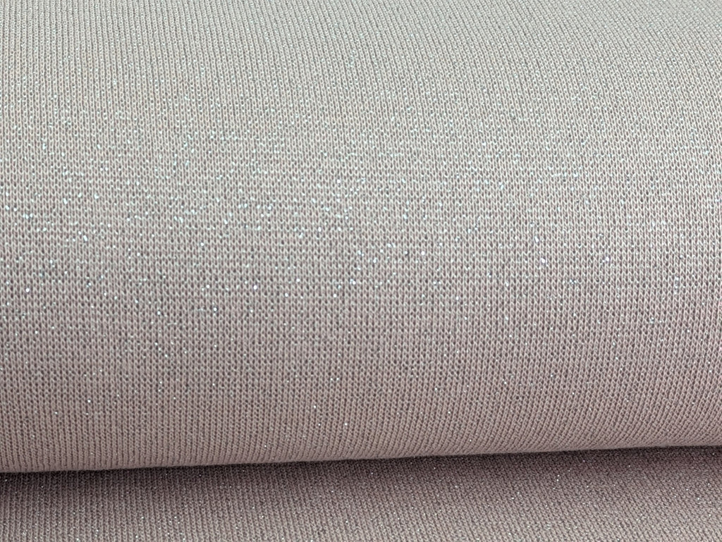 Bündchen Glitzer Alt Rosa Silber