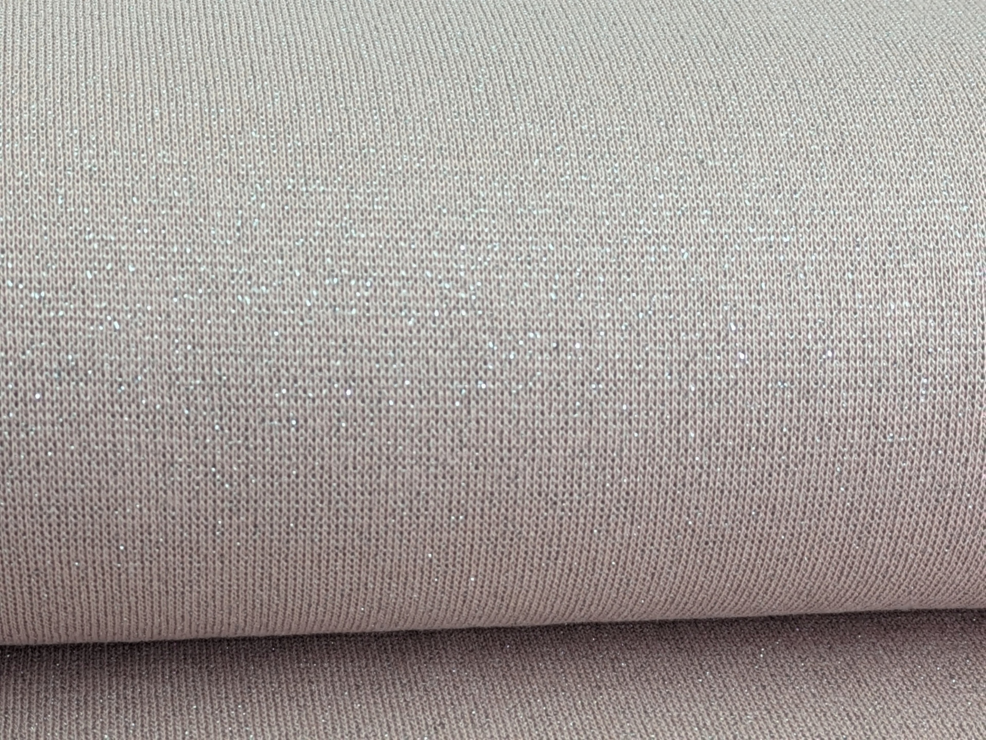 Bündchen Glitzer Alt Rosa Silber