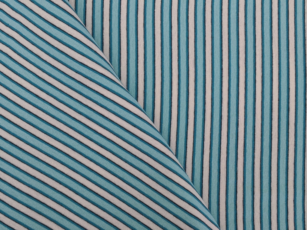 Cuffs Stripes White / Light Blue