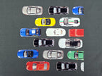 Reststück Baumwolljersey Panel Rennbahn Auto Crash auf Grau 60x150 cm