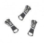 Endlos Reißverschluss Schwarz ( Spiralzipper in Metalloptik ) + Schieber
