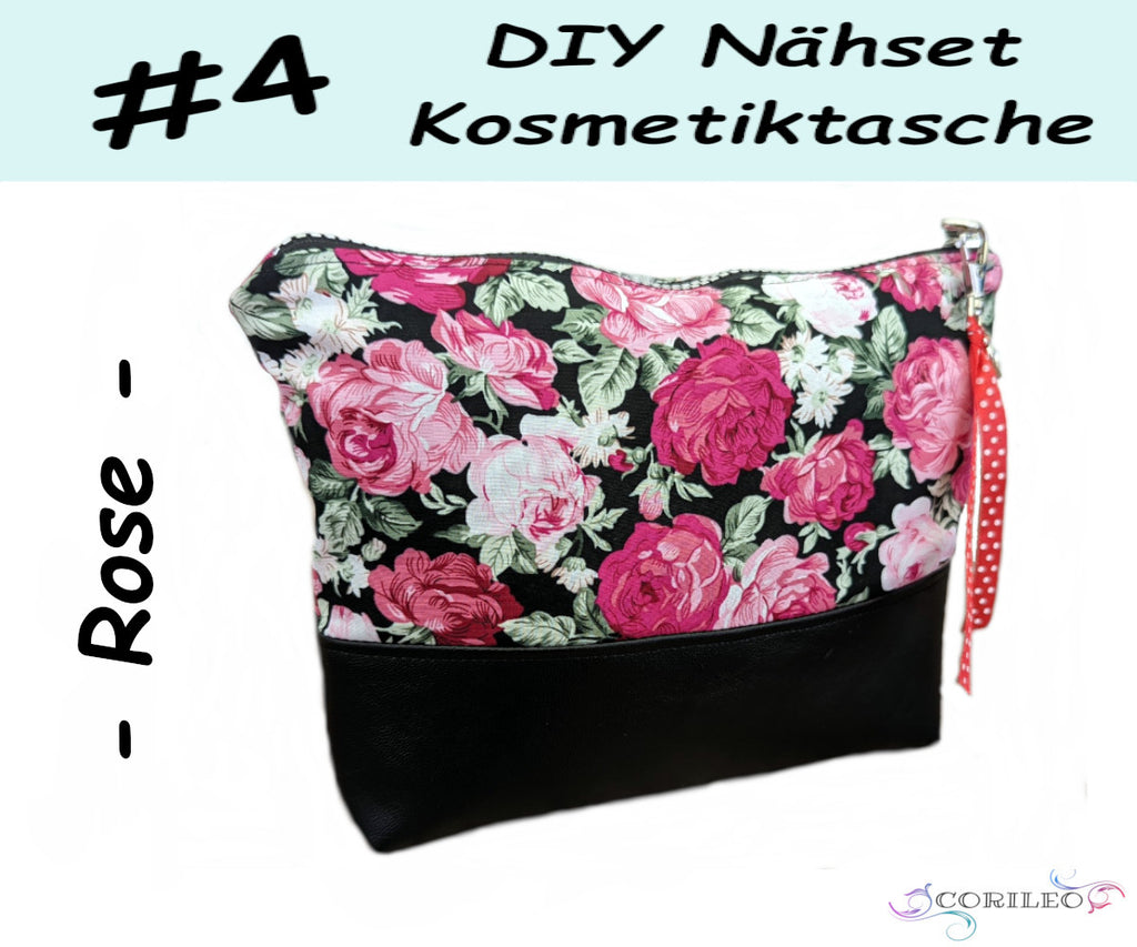 Sewing Kit Cosmetic Bag - Rose -