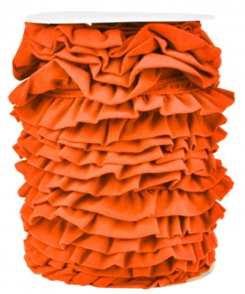 Volantband aus Jersey Orange