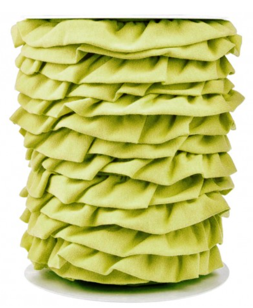 Jersey Flounce Trim Lemon