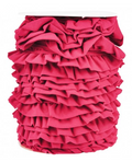 Jersey ruffle trim Rose Red