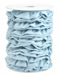 Ruffle trim in light blue jersey