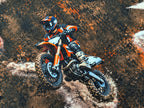 Eigenproduktion Baumwolljersey Motocross Motorrad Braun