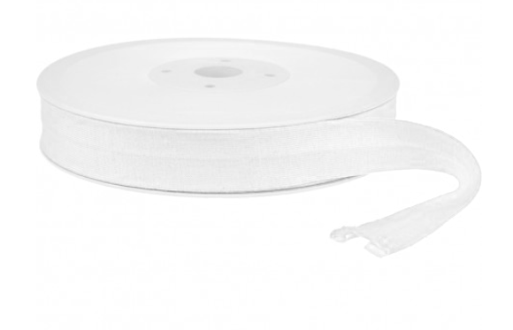 Bias tape made of organic cotton jersey, white