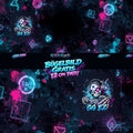Vorbestellung French Terry Panel Neon Gamer Skelett ca. 70 x 165 cm