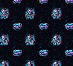 Vorbestellung French Terry Neon Gamer Skelett Blau/Lila