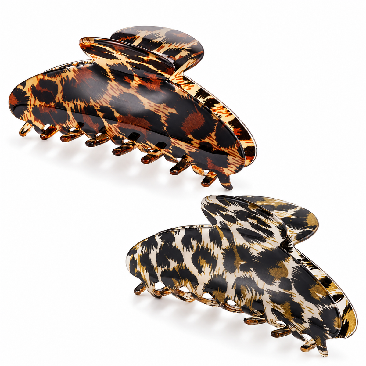Haarspange mit Leopardenmuster 10,5 cm