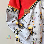 Eigenproduktion Baumwolljersey Just Be Cool Bär auf Hellgrau