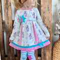 Eigenproduktion Baumwolljersey Sweet Wish Unicorn auf Hell Vanille