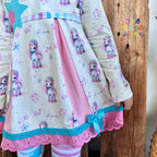 Eigenproduktion Baumwolljersey Sweet Wish Unicorn auf Hell Vanille