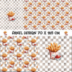 Vorbestellung Panel Pommes und Ketchup 70 x 165 cm